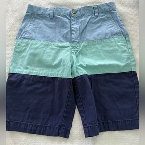 Boys, vineyard vines 14 Colorblock Casual Shorts - Light Blue, Mint & Navy GUC